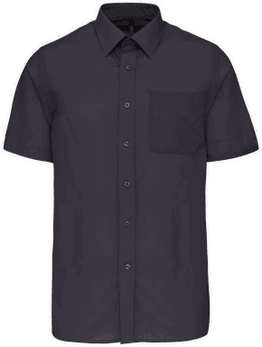 Basic short-sleeved shirt - Zinc
