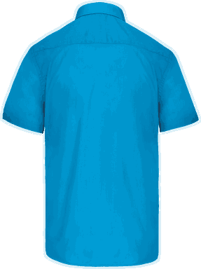 Basic short-sleeved shirt - Bright turquoise