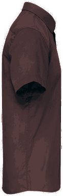 Basic short-sleeved shirt - Brown