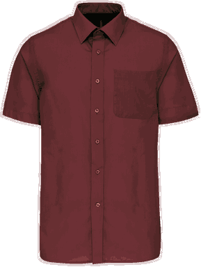 Basic short-sleeved shirt - Wine