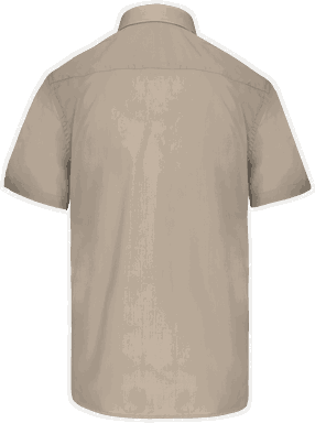 Basic short-sleeved shirt - Beige