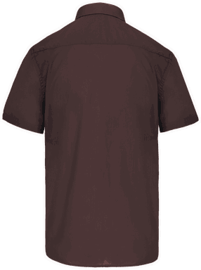 Basic short-sleeved shirt - Brown