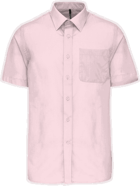 Basic short-sleeved shirt - Pale pink