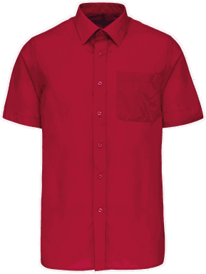 Basic short-sleeved shirt - Classic red