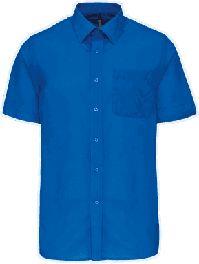 Basic short-sleeved shirt - Light royal blue