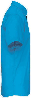 Basic short-sleeved shirt - Bright turquoise