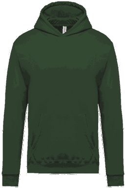 Basis Kinder Hoodie - Waldgrün