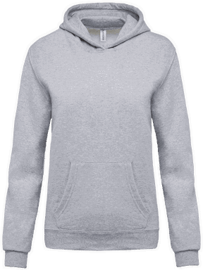 Basis Kinder Hoodie - Oxford Grau