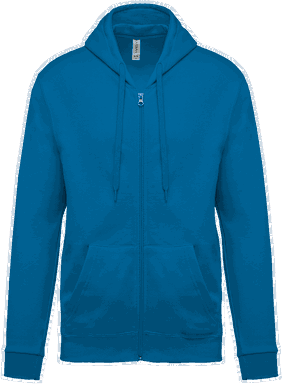 Basic zip hoodie - Tropical blue