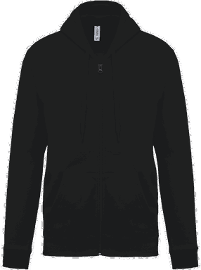 Basic zip hoodie - Black