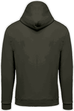 Basic zip hoodie - Dark khaki