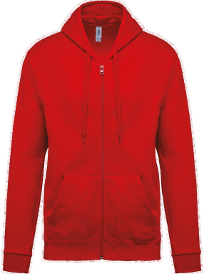 Basic zip hoodie - Red