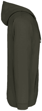 Basic zip hoodie - Dark khaki