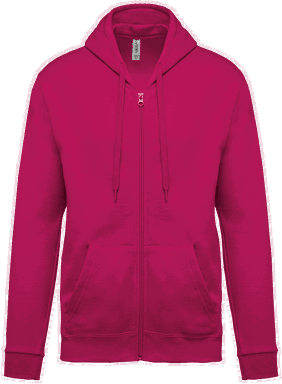 Basic zip hoodie - Fuchsia