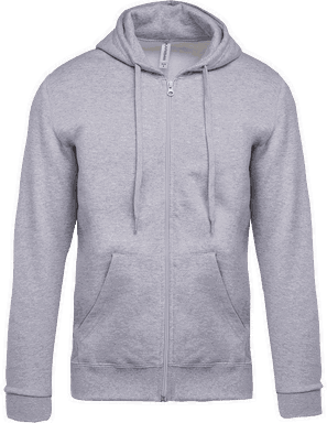 Basic zip hoodie - Oxford grey