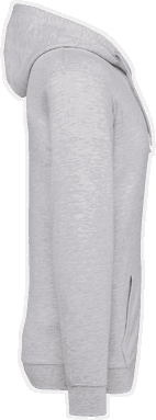 Basic zip hoodie - Ash heather