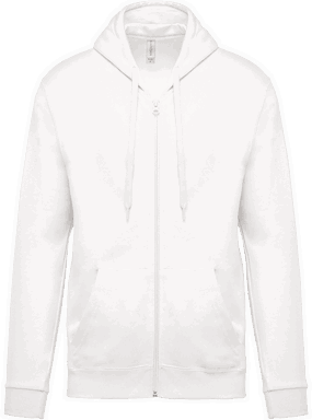 Basic zip hoodie - White