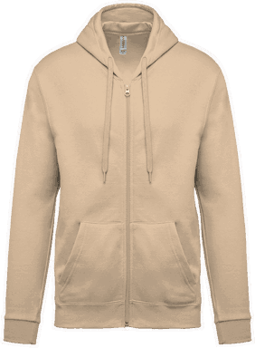 Basic zip hoodie - Light sand