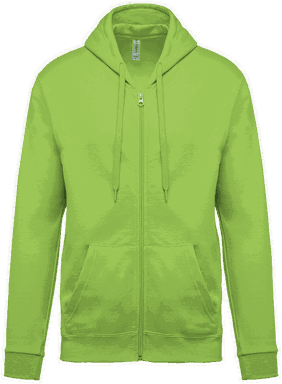 Basic zip hoodie - Lime
