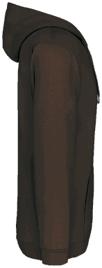 Basic zip hoodie - Chocolate