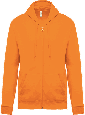 Basic zip hoodie - Orange
