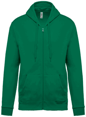 Basic zip hoodie - Kelly green