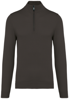 Pullover met ritskraag - Dark grey