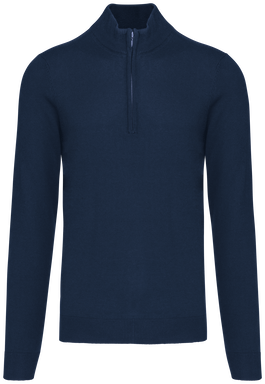 Pullover met ritskraag - Navy