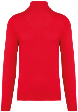 Pullover met ritskraag - Red