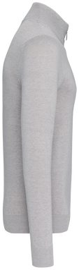 Pullover met ritskraag - Grey melange