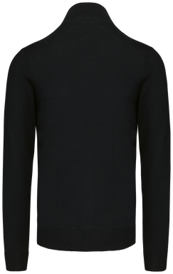 Pullover met ritskraag - Black