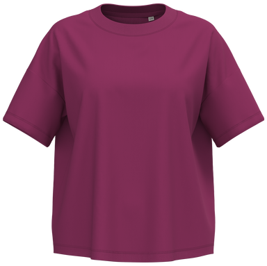 T-shirt oversize da donna - Ciliegia viola