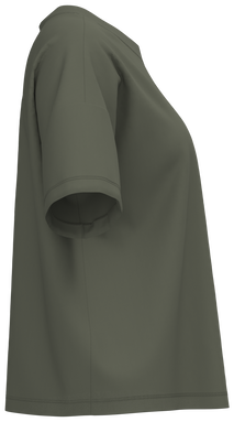 T-shirt oversize da donna - Cachi biologico