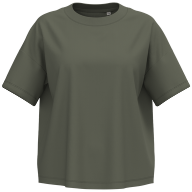 T-shirt oversize da donna - Cachi biologico