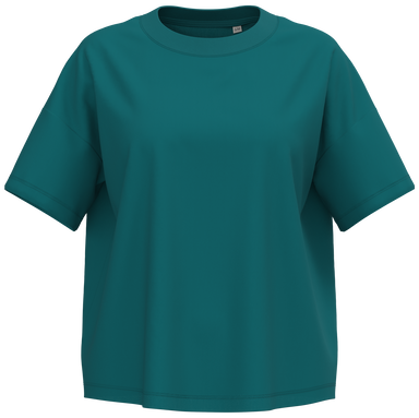 T-shirt oversize da donna - Verde pavone