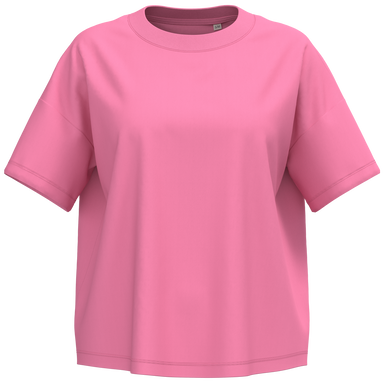 T-shirt oversize da donna - Rosa caramella