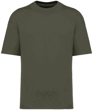 Oversize-T-Shirt aus Sweatshirtstoff - Bio Khaki