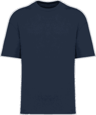 Oversize-T-Shirt aus Sweatshirtstoff - Marineblau