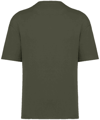 Oversize-T-Shirt aus Sweatshirtstoff - Bio Khaki