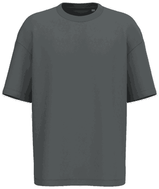 Oversize-T-Shirt aus Sweatshirtstoff - Eisen Grau
