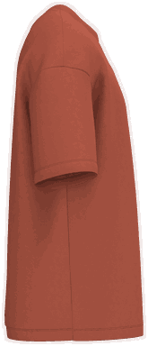 Oversize-T-Shirt aus Sweatshirtstoff - Gebrannte Ziegel