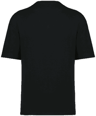 Oversize-T-Shirt aus Sweatshirtstoff - Schwarz