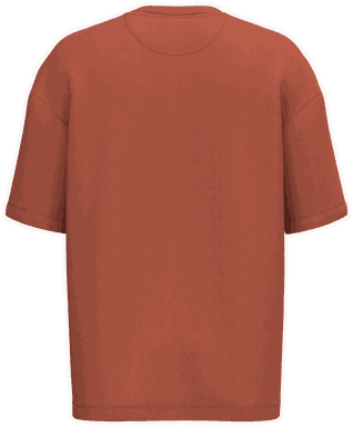 Oversize-T-Shirt aus Sweatshirtstoff - Gebrannte Ziegel