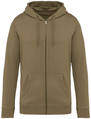 Premium hoodie met rits - Light olive green