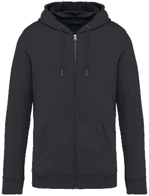Premium hoodie met rits - Iron grey