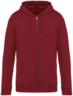 Premium hoodie met rits - Hibiscus red