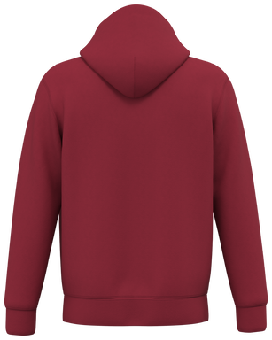Felpa premium con zip - Ibisco rosso