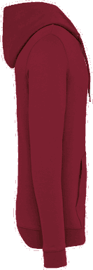 Premium hoodie met rits - Hibiscus red