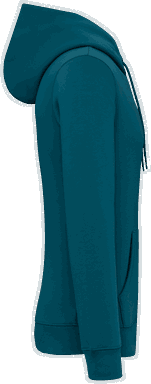 Premium hoodie met rits - Peacock green
