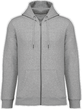 Premium hoodie met rits - Moon grey heather